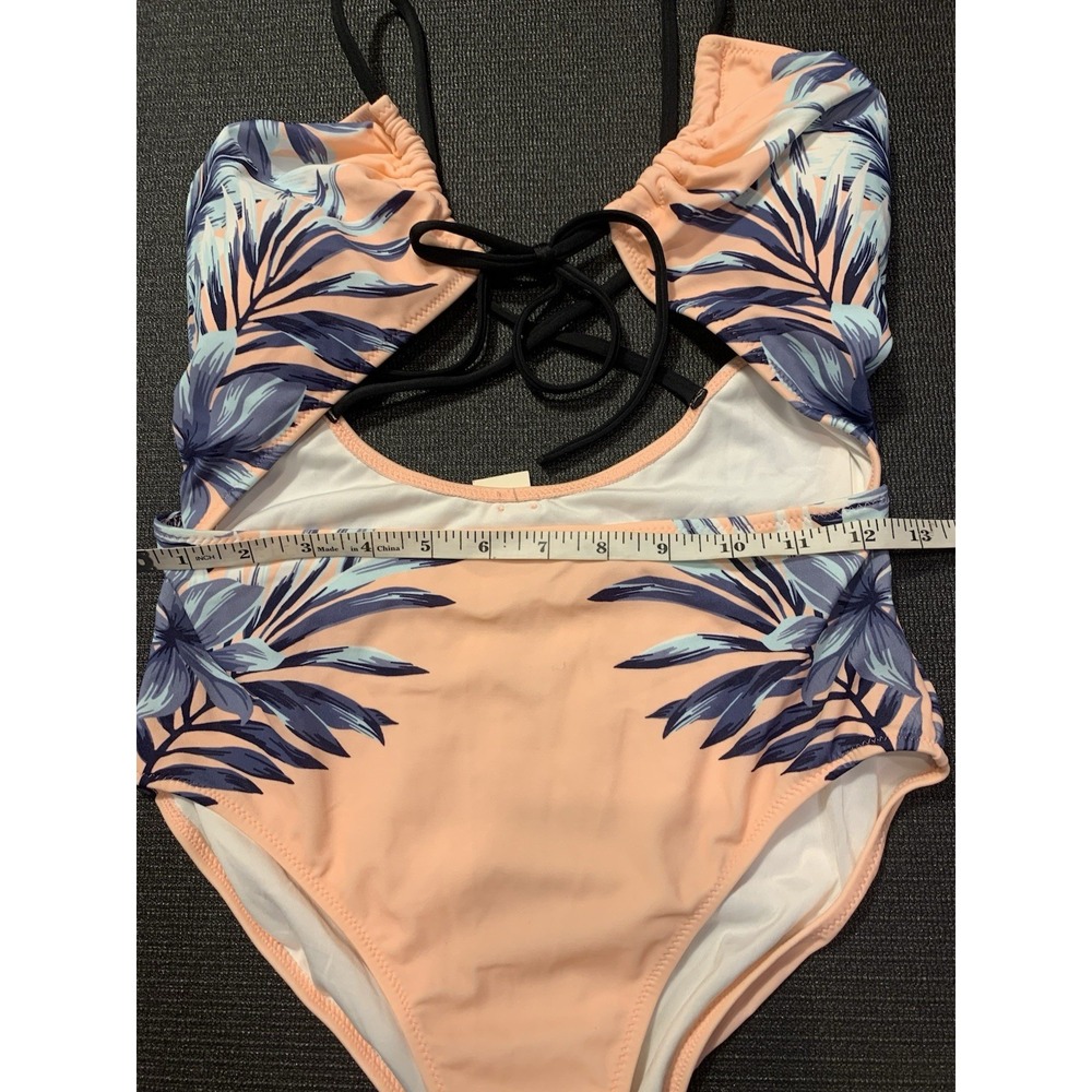 New Victoria's Secret Pink‎ Swimsuit Onepiece Island Tropic Palm Sexy Womens M - Picture 2 of 4